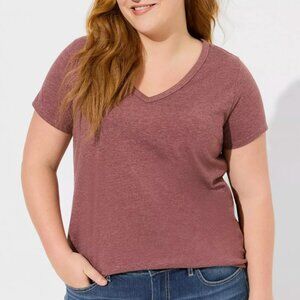 Torrid Girlfriend Signature Jersey V-Neck Tee Sassafras 3X NWT